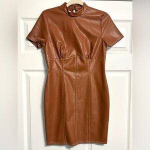 NWT ASOS Design Faux Leather Mini Dress Women’s Size S